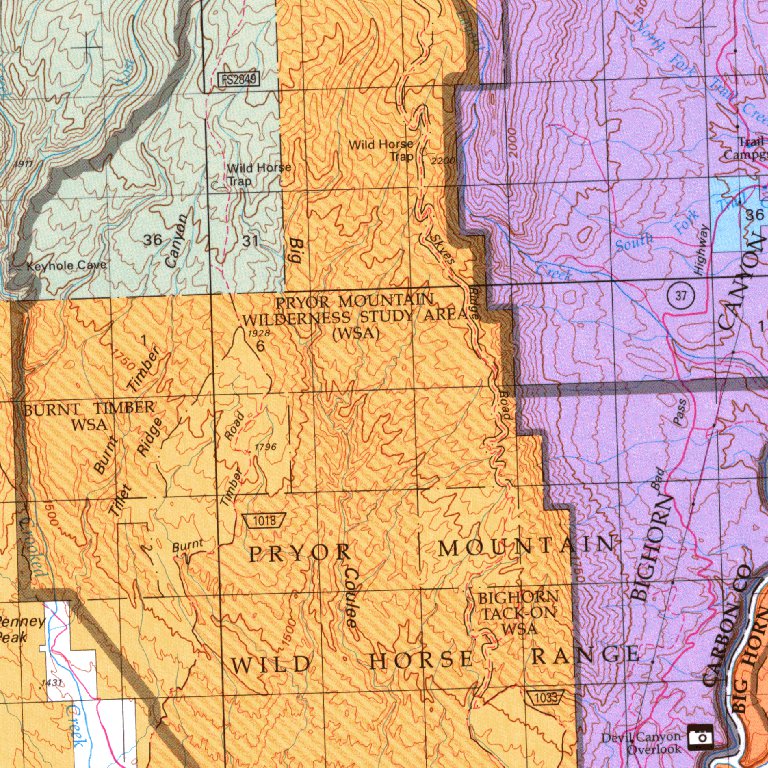 Bridger, MT BLM Surface Mgmt. Map by Digital Data Services, Inc