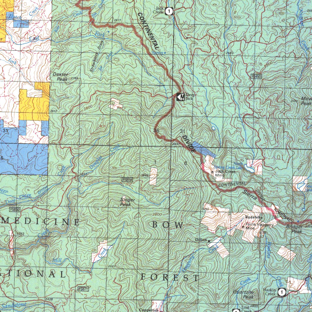 Baggs, WY BLM Surface Mgmt. Map by Digital Data Services, Inc