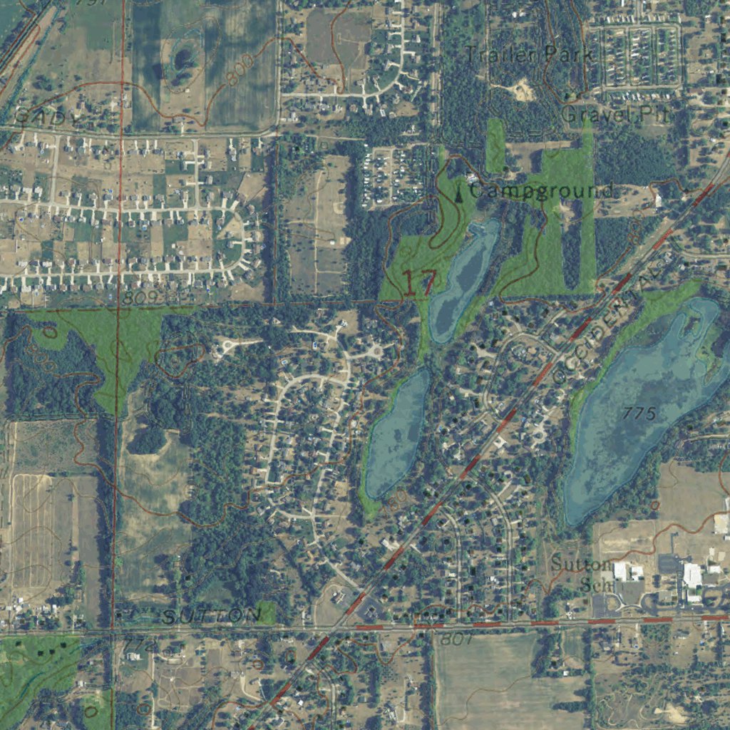 MI-Tecumseh South: GeoChange 1971-2012 Map by Western Michigan ...