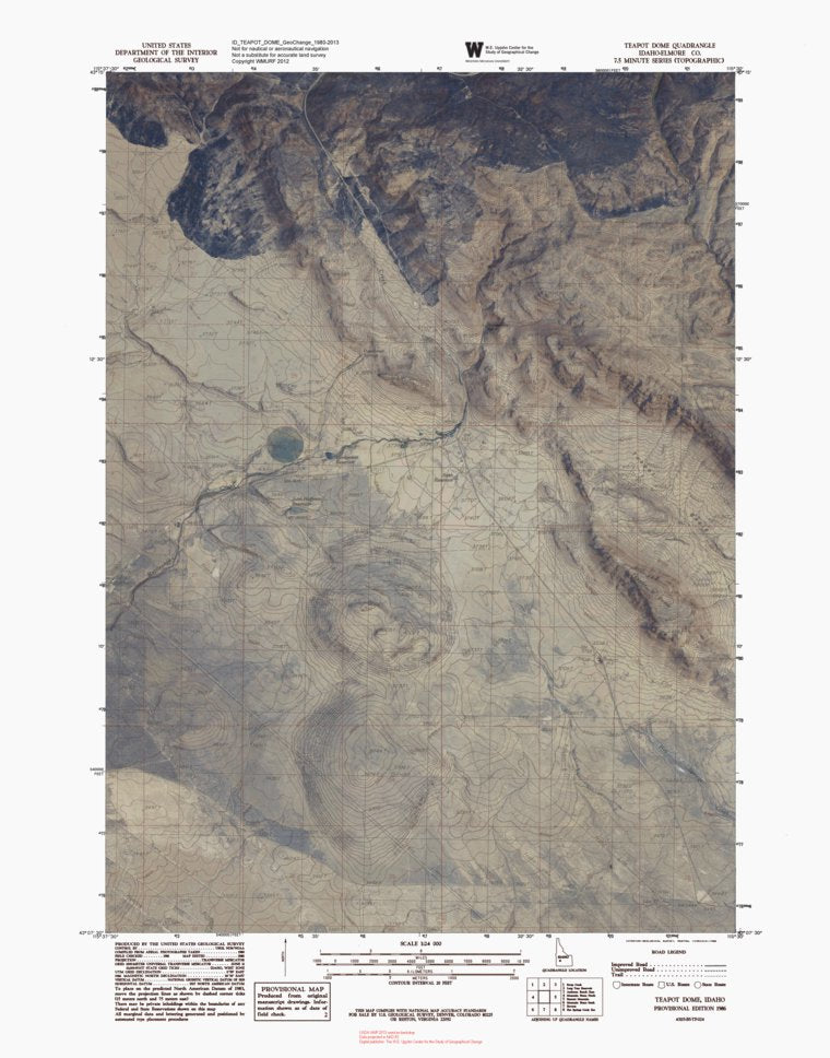 IDTEAPOT DOME GeoChange 19802013 Map by Western Michigan University