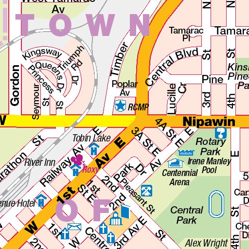 Nipawin, SK Map by Mapmobility Corp. Avenza Maps