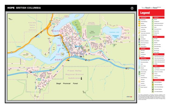 Map of Hope, BC by Mapmobility Corp.