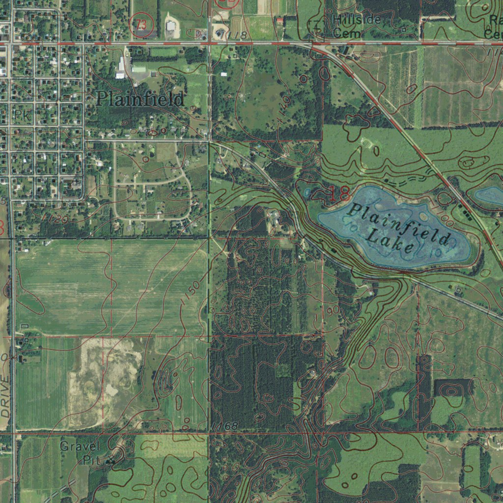 WI-PLAINFIELD: GeoChange 1964-2013 Map by Western Michigan University ...