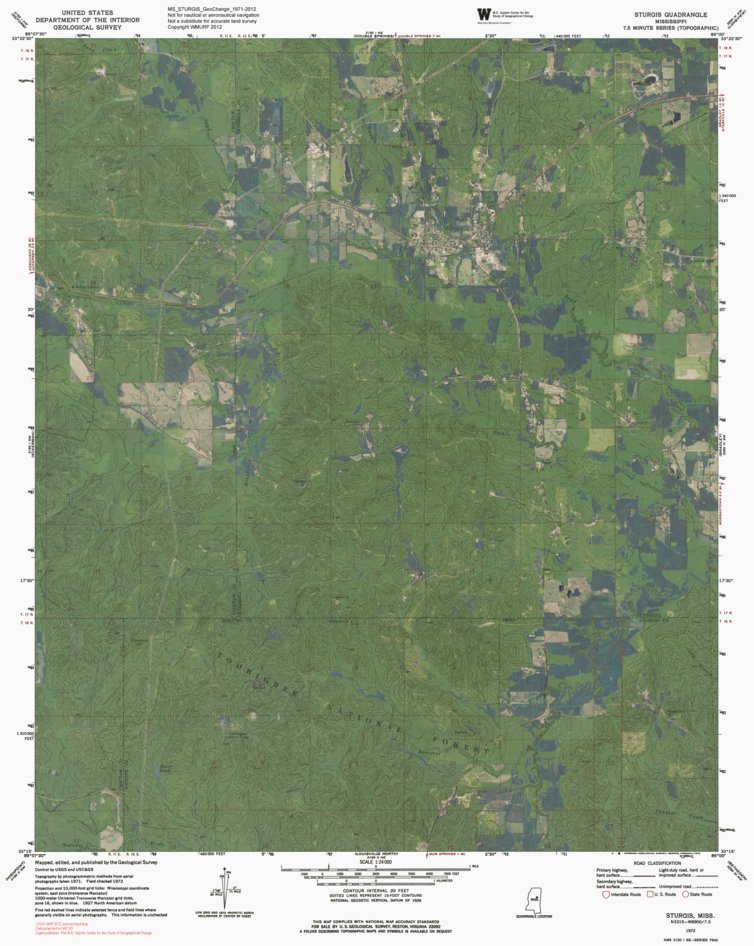 MSSTURGIS GeoChange 19712012 Map by Western Michigan University
