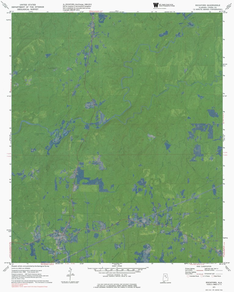 ALROCKFORD GeoChange 19692012 Map by Western Michigan University