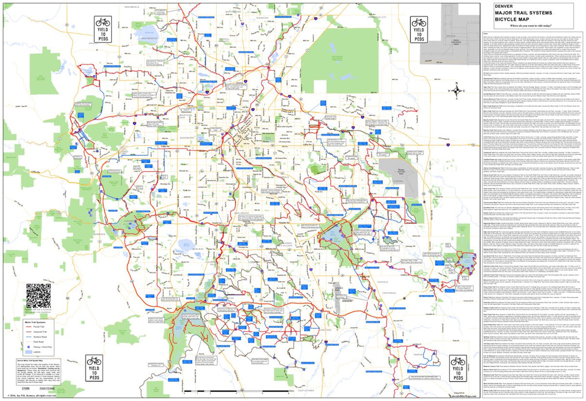 Denver Metro Trail System 2016 Map by