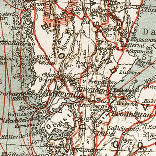 Map of the southern part of Sweden, 1929 by Waldin | Avenza Maps
