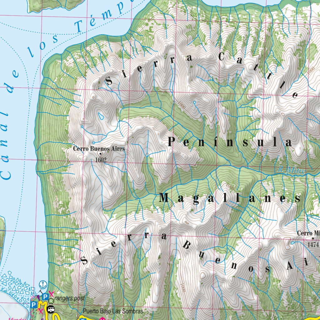 Patagonia 1160 000 Map by terraQuest Avenza Maps