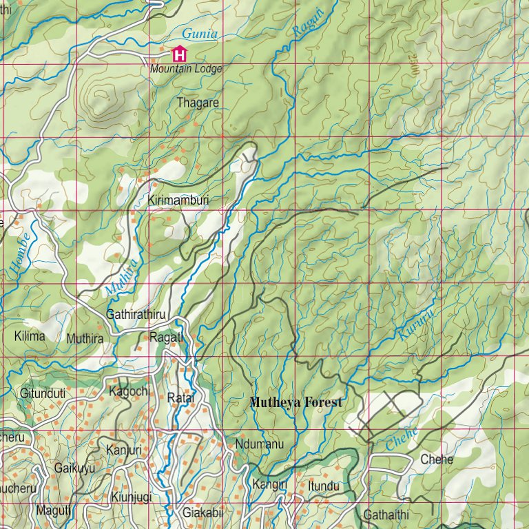 Mount Kenia 1175 000 Map by terraQuest Avenza Maps