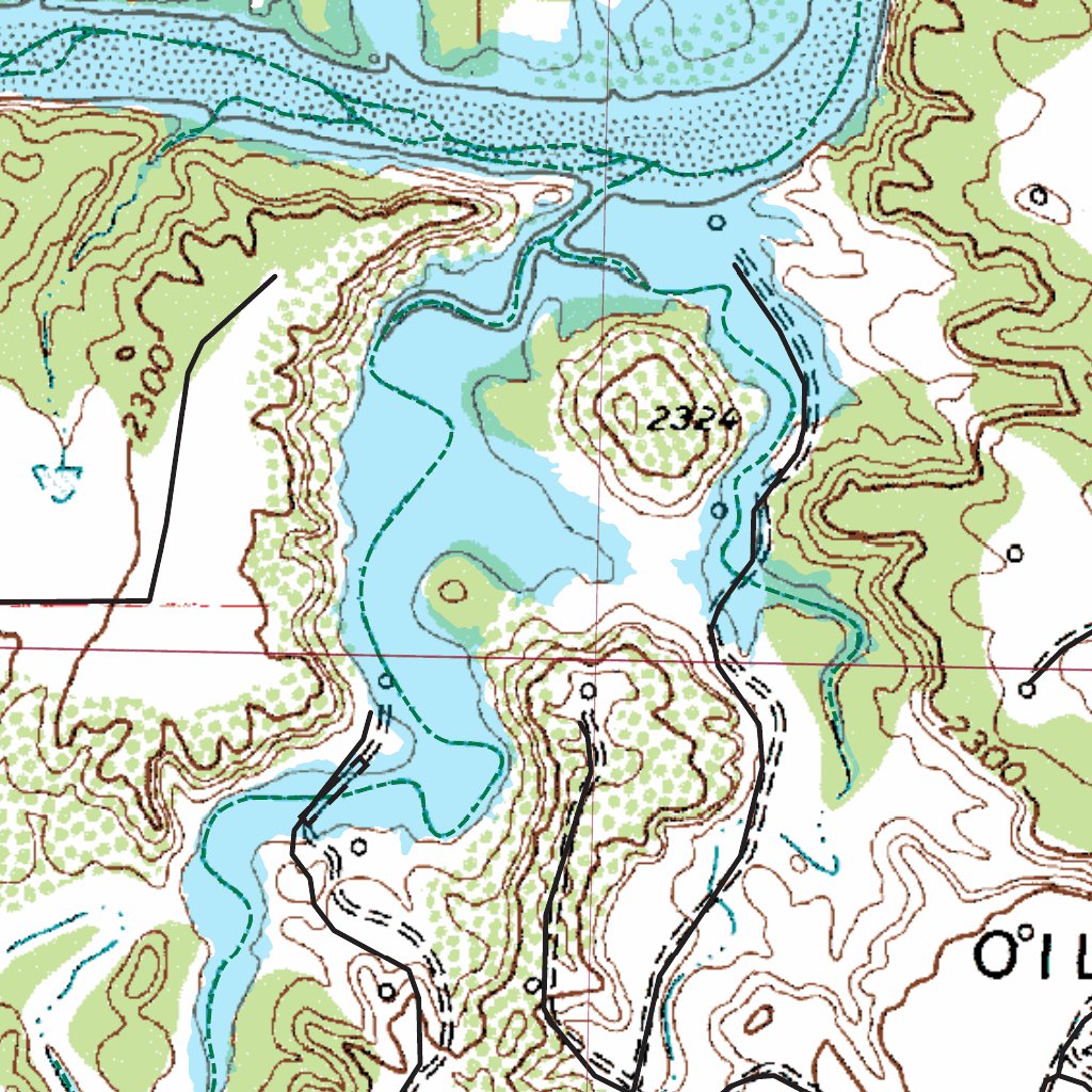 Lake Alan Henry, TX Map by Kingfisher Maps, Inc.