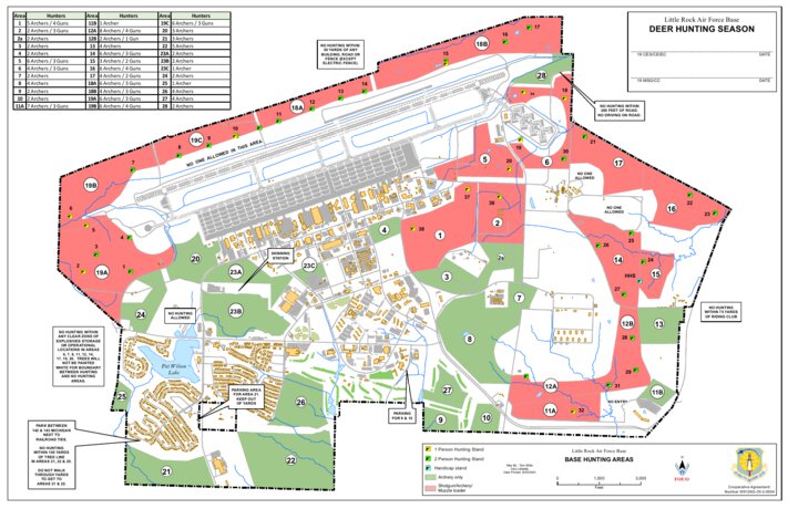 Little Rock AFB Deer Hunting Map by iSportsman | Avenza Maps