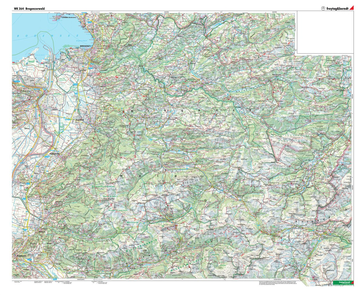 mountainbike karte bregenzerwald Hiking Map Bregenzerwald by Freytag-Berndt & Artaria KG