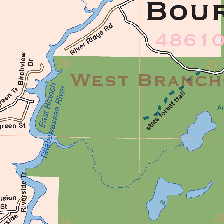 Bourret Township, Gladwin County, Michigan Map by Donald Dale Milne