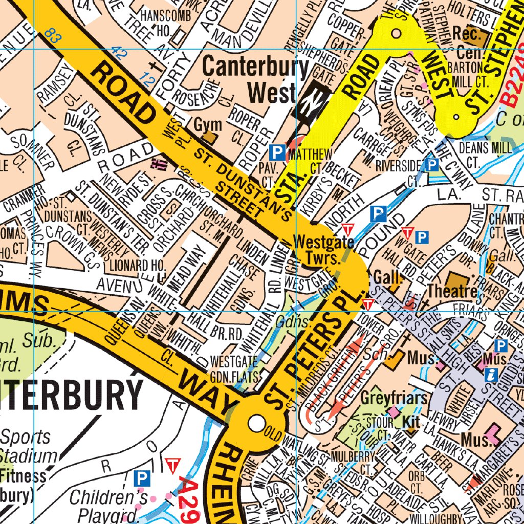 A-Z Canterbury Street Map by Geographers' A-Z Map Company | Avenza Maps