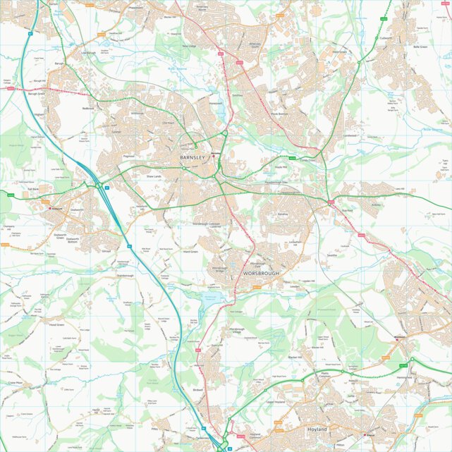 Barnsley District (B) (SE30) Map by UK Topographic Maps | Avenza Maps