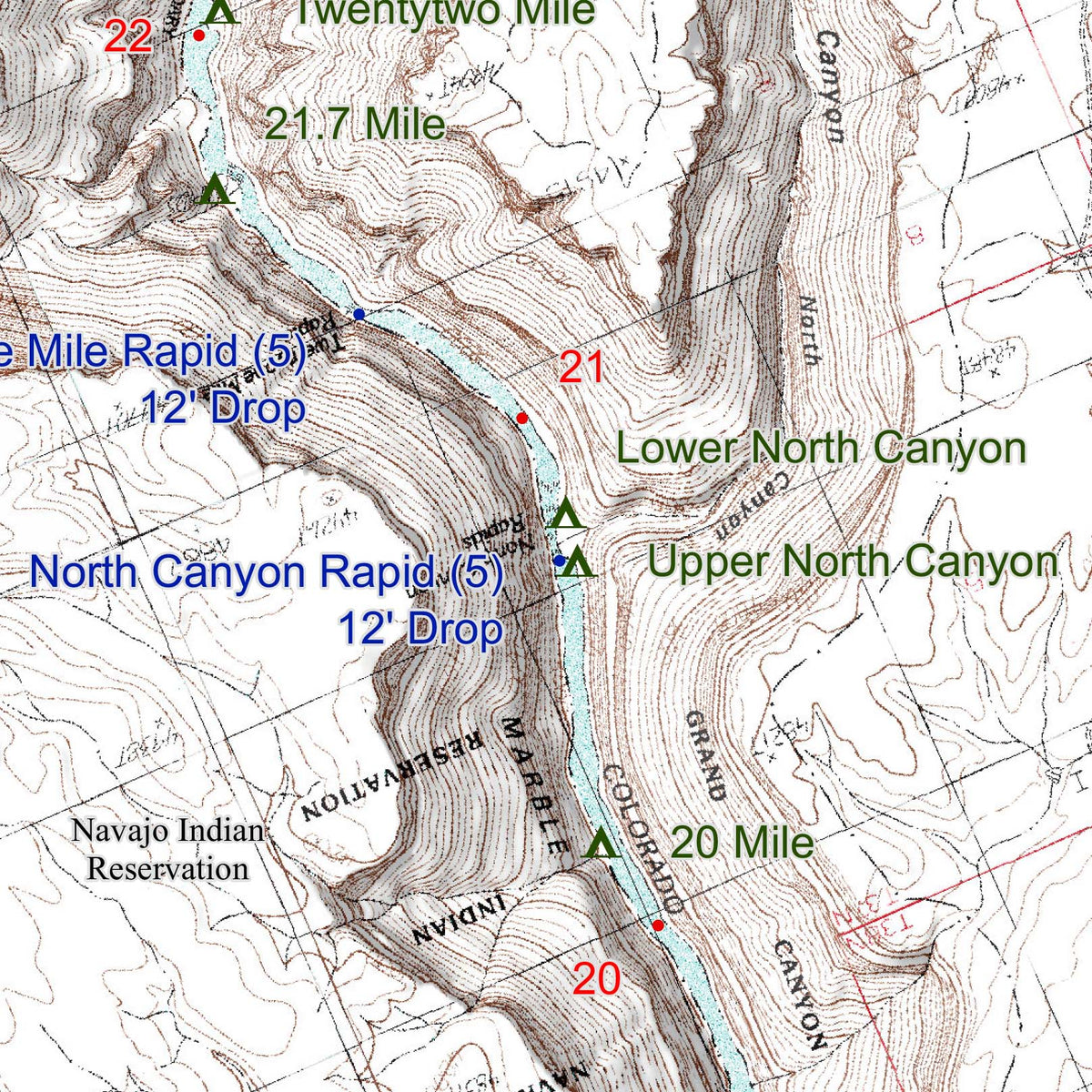 RiverMaps - Colorado River in the Grand Canyon (15 maps) Map by
