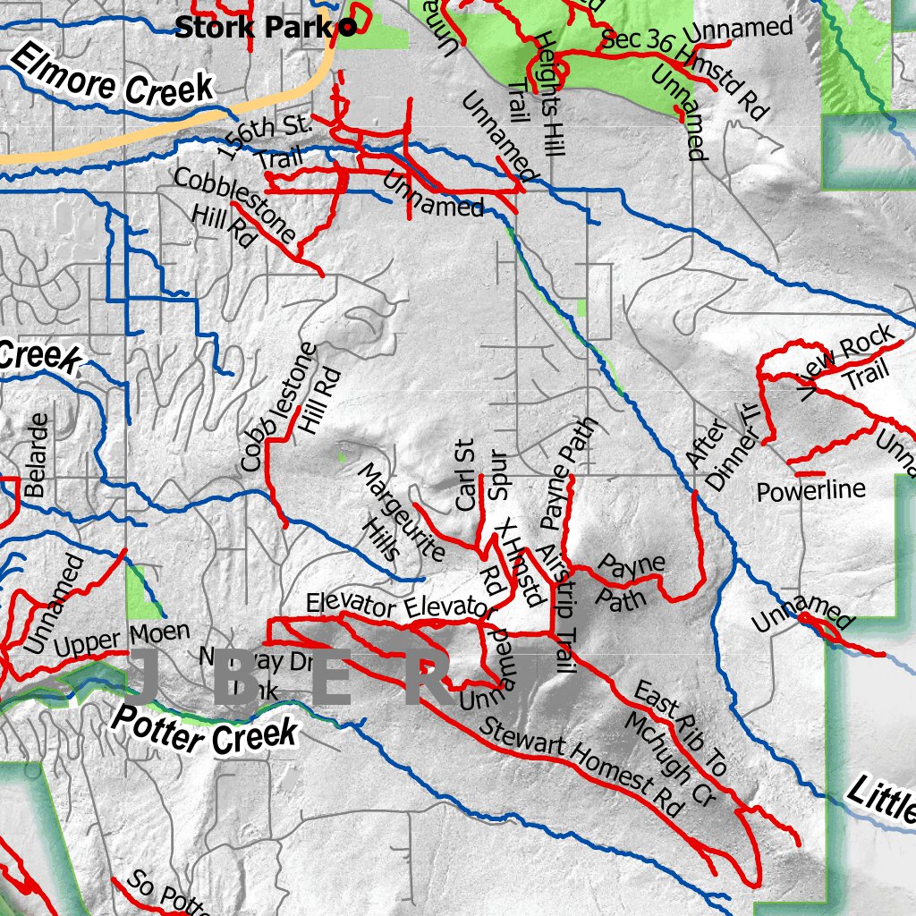Anchorage, Alaska Trails and Parks-South Map by BarnwellGeospatial ...