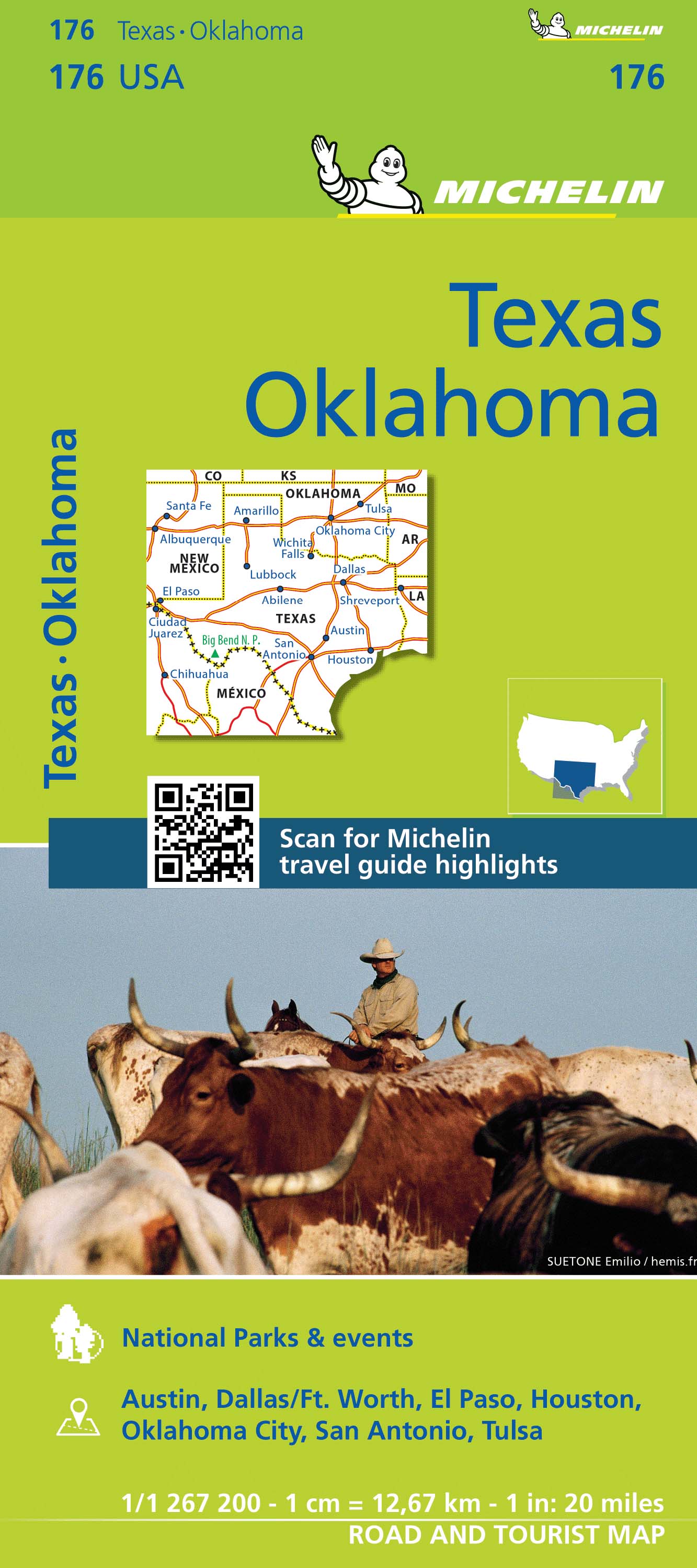 Texas - Oklahoma Map by Michelin | Avenza Maps