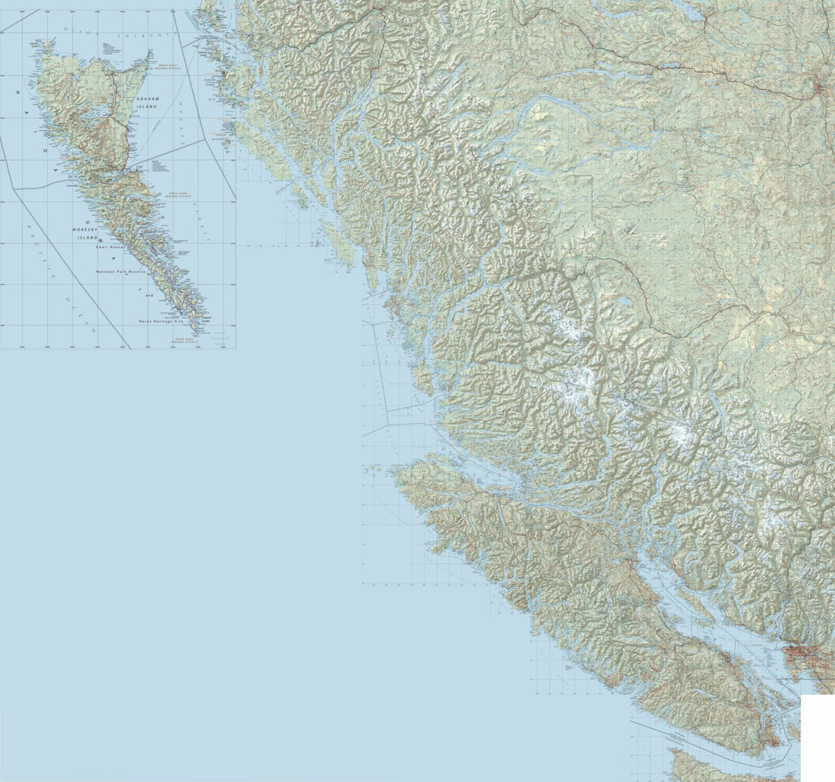 British Columbia Southwest Landscape Map by East View Map Link | Avenza ...