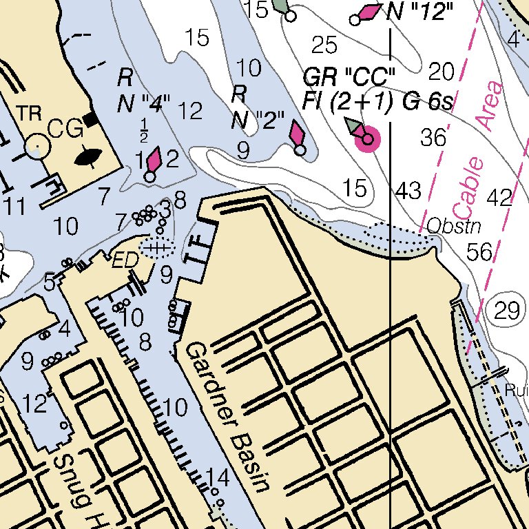 Absecon Inlet Map by National Oceanographic & Atmospheric