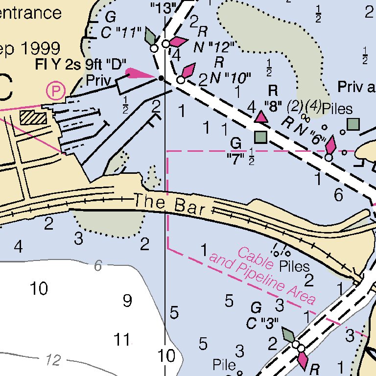Niantic River And Bay Map by National Oceanographic & Atmospheric