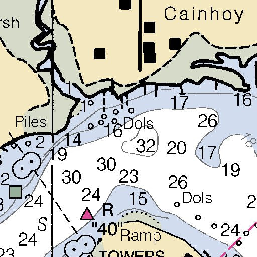 Continuation Of Wando River Map by National Oceanographic & Atmospheric