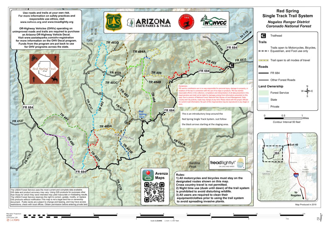 Red Spring Loop Map by Off Road Motorcycle Club | Avenza Maps
