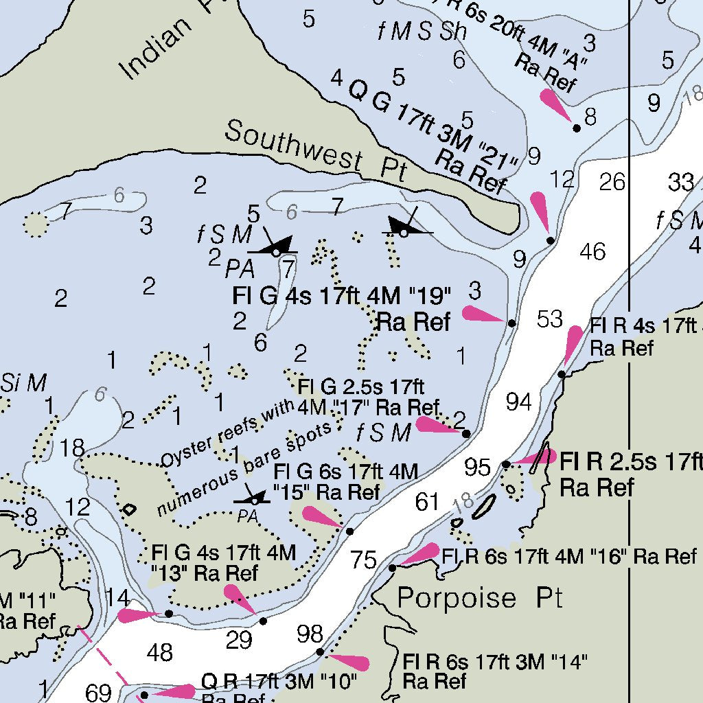Vermilion Bay And Approaches Map by National Oceanographic