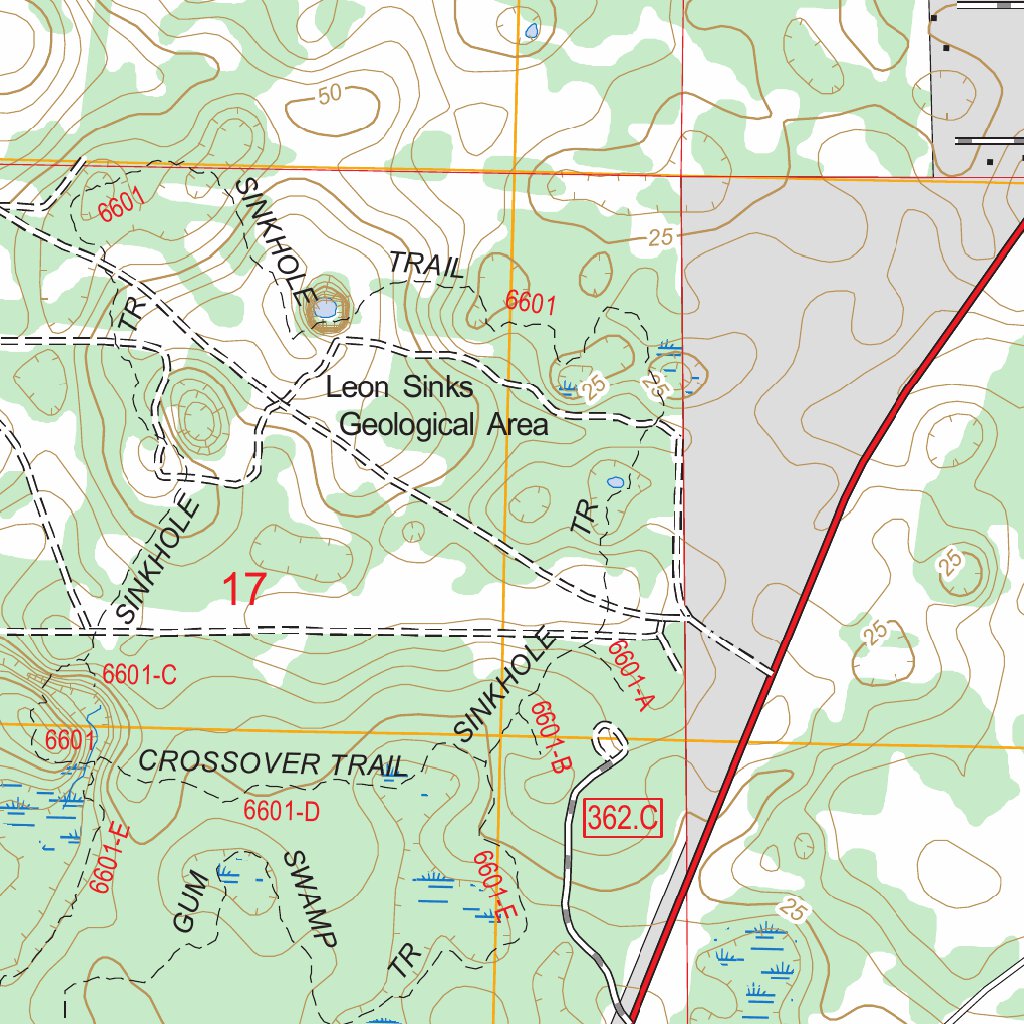 Lake Munson, FL FSTopo Legacy Map by US Forest Service Topo Avenza Maps