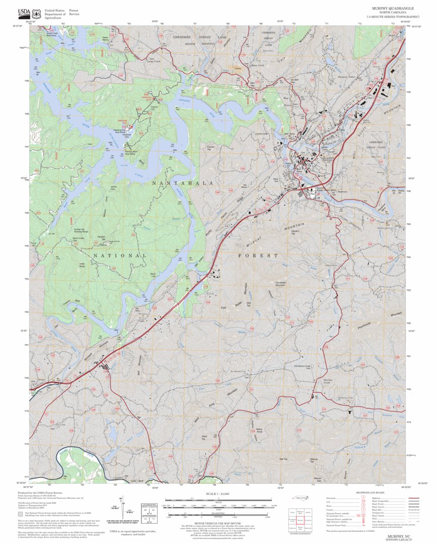 Murphy, NC FSTopo Legacy Map by US Forest Service - Topo | Avenza Maps
