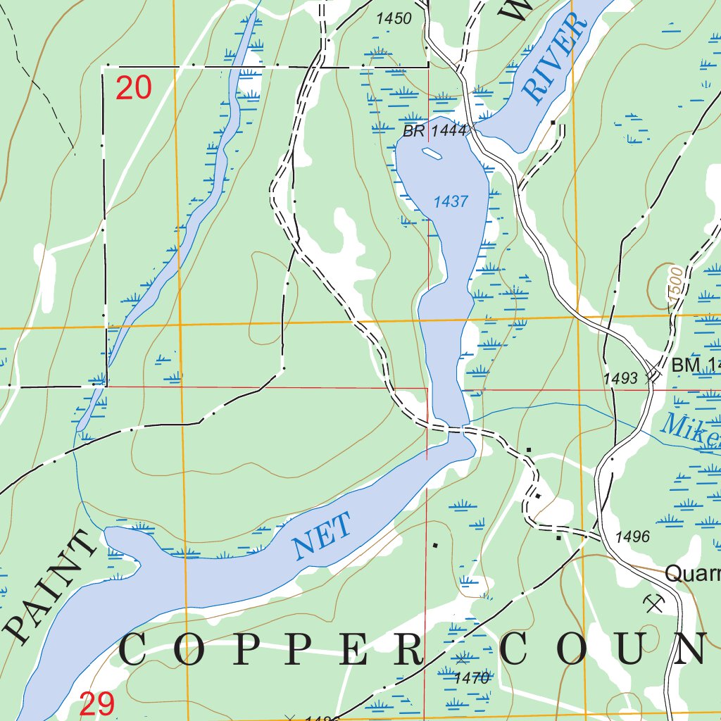 Porter Lake, MI FSTopo Legacy Map by US Forest Service Topo Avenza Maps