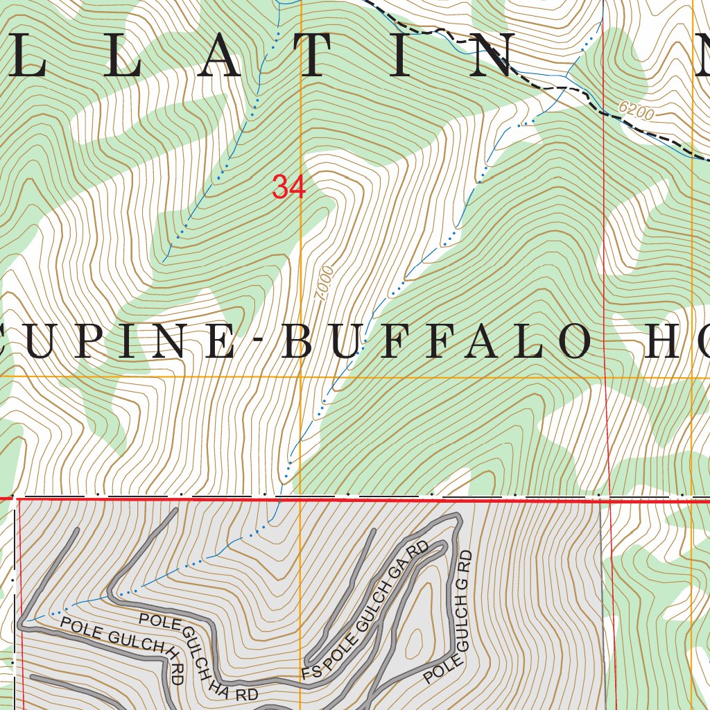 Big Draw, MT FSTopo Map by US Forest Service - Topo | Avenza Maps