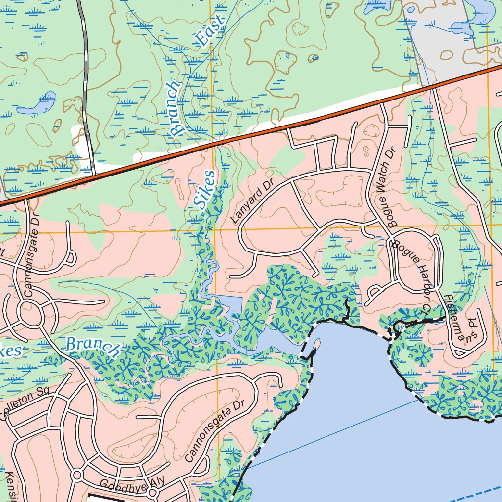 Salter Path, NC FSTopo Map by US Forest Service Topo Avenza Maps