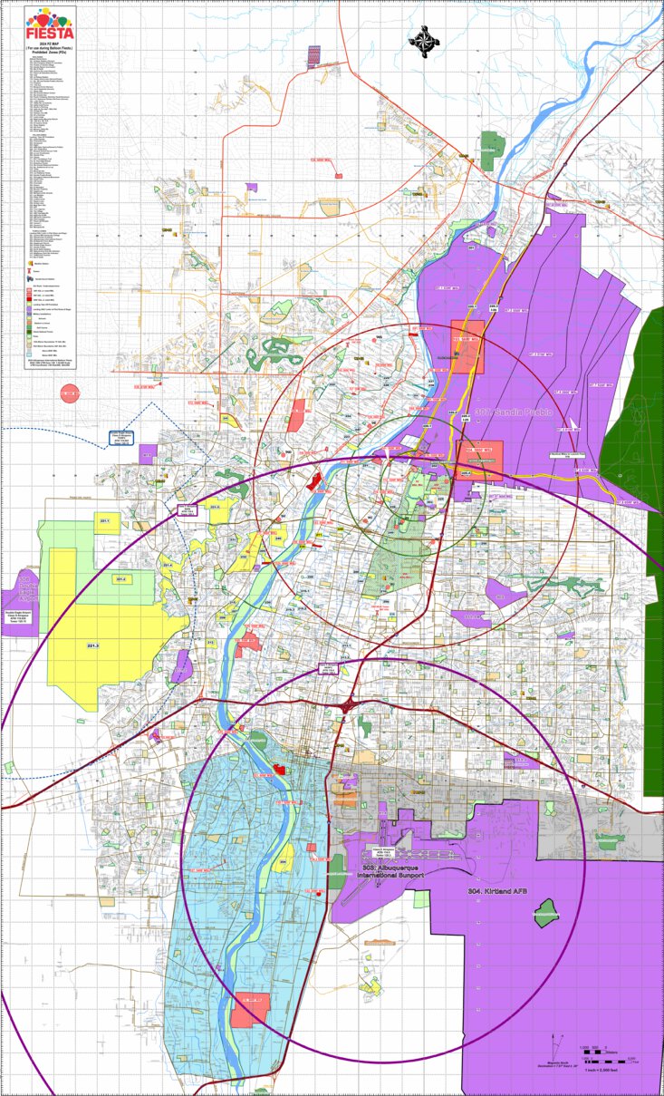 Albuquerque International Balloon Fiesta 2024 PZ Map by Albuquerque