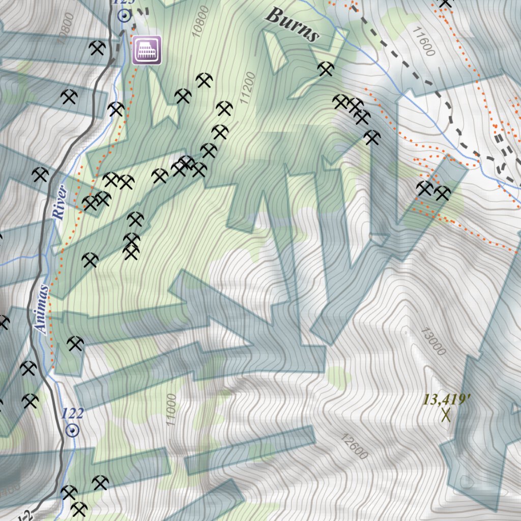 Handies Peak, Colorado 7.5 Minute Topographic Map by Apogee Mapping ...