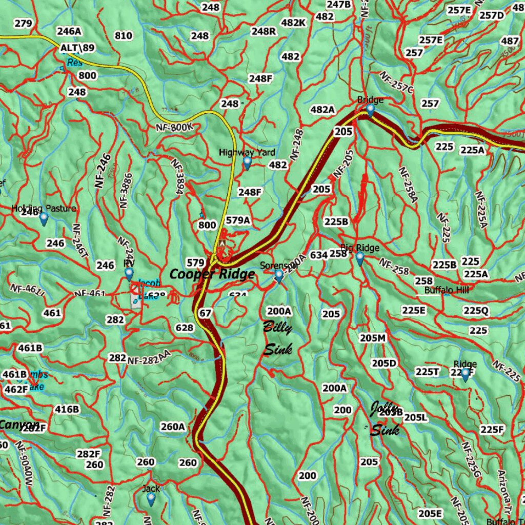 HuntData Arizona Land Ownership Unit 12B E Map by Arizona HuntData LLC