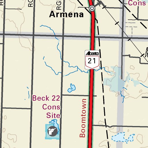 CEAB 32 Camrose Central Alberta Topo Map by Backroad Mapbooks