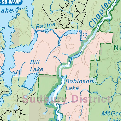 NEON38 Chapleau 6th ed Northeastern Ontario Topo Map by Backroad