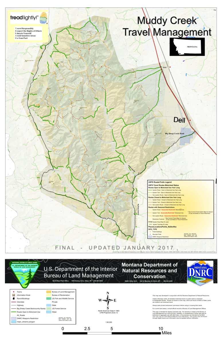 BLM MT/Dakotas Muddy Creek Map by BLM Montana/Dakotas Avenza Maps