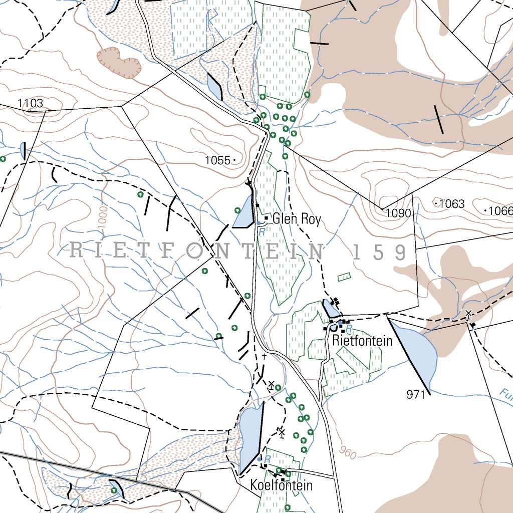 3225BB LAKE ARTHUR Map by Chief Directorate National Geospatial