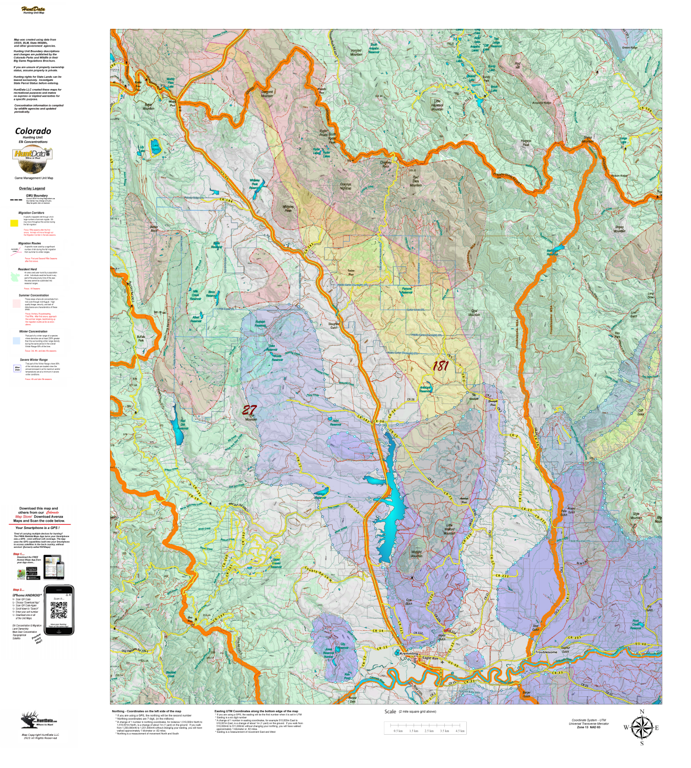 CO Unit 181 Elk Concentrations and Migration Map by Colorado HuntData ...