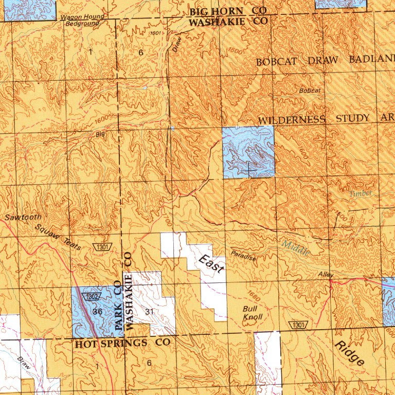 Basin Wy Blm Surface Mgmt Map By Digital Data Services Inc Avenza Maps 5590