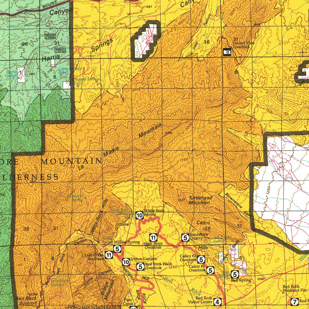 Las Vegas Nv Blm Surface Mgmt Map By Digital Data Services Inc Avenza Maps 2566
