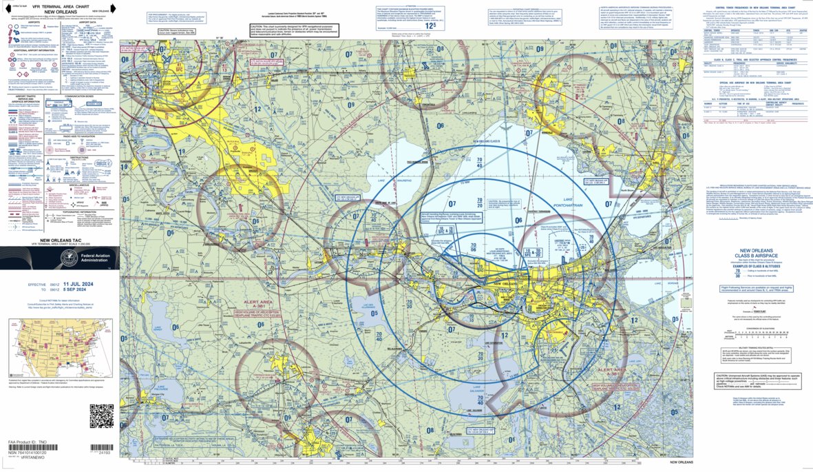 New Orleans Tac Map By Faa: Federal Aviation Administration 