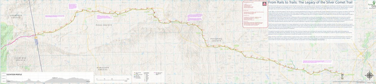 The Silver Comet Trail GeoPDF (Shaded Relief/Roads)