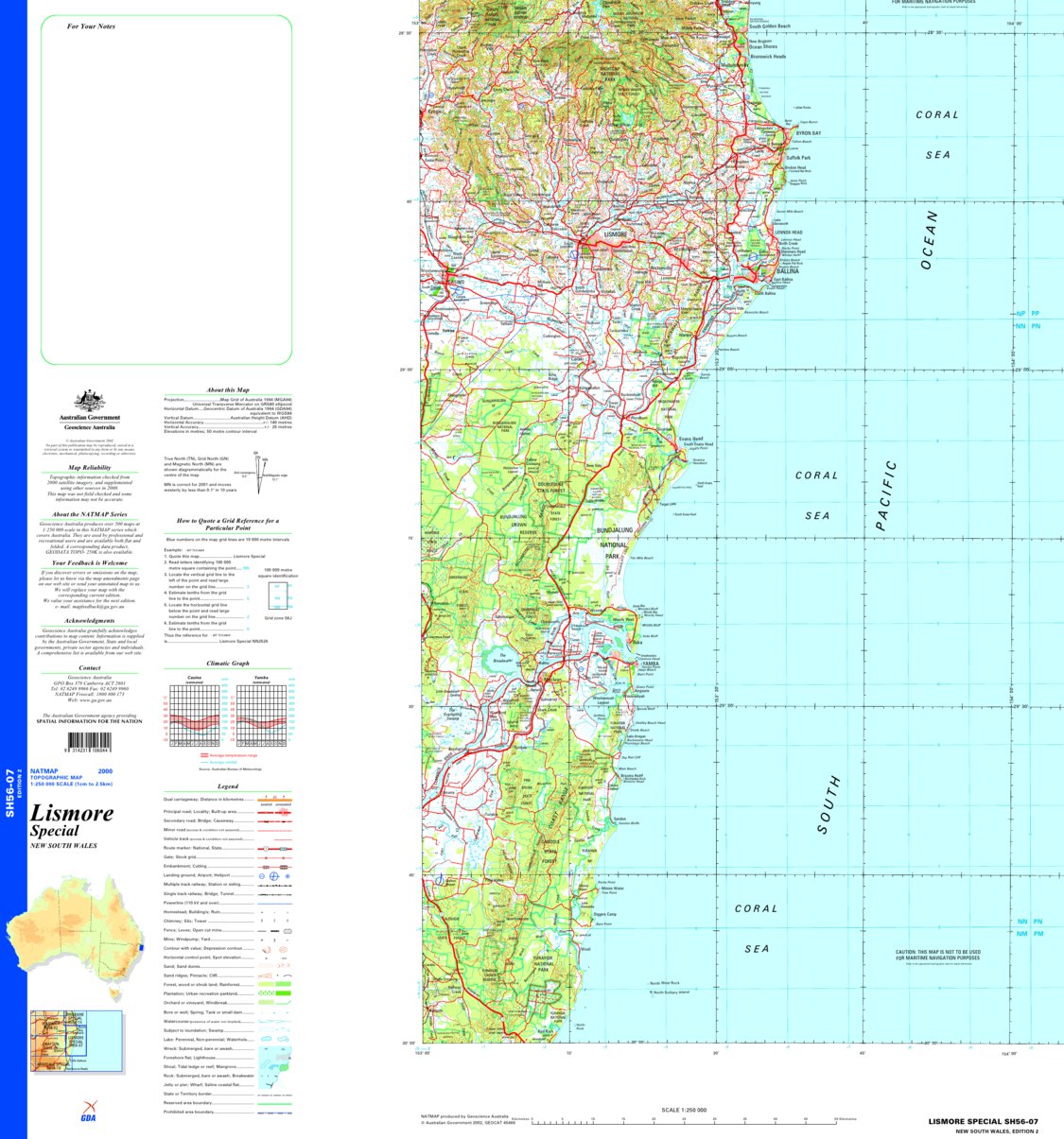 Lismore Special SH56 07 Map by Geoscience Australia Avenza Maps
