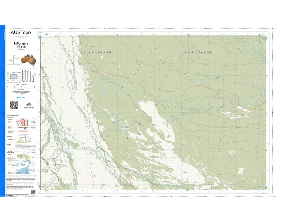 Millungera E5415 Map by Geoscience Australia | Avenza Maps