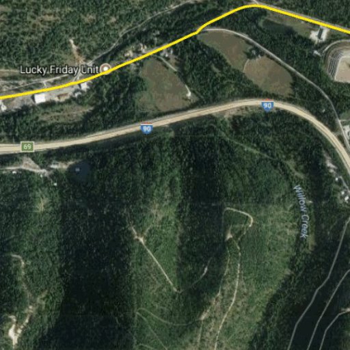 Bike Trail Lookout Pass to Mullan Map by Gravis Technologies, Inc