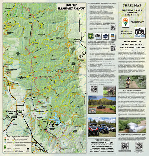 Great Outdoors Adventures South Rampart Trail Map - Back - 2024 Edition digital map