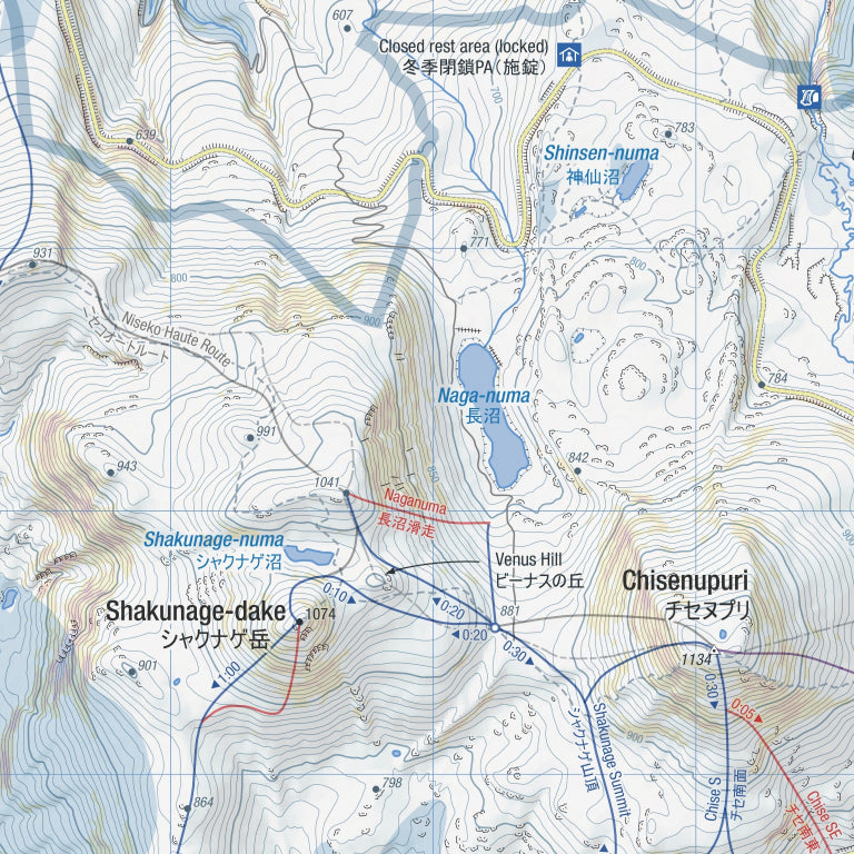 Niseko Backcountry - Niseko Range Panel Map by HokkaidoWilds.org